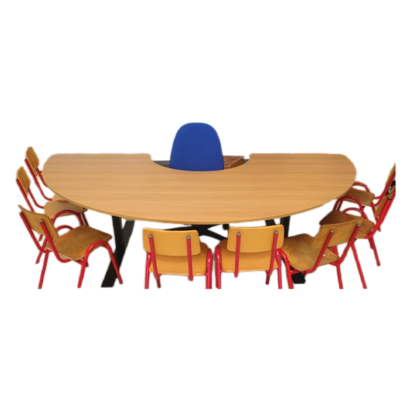 Height Adjustable Horseshoe Table