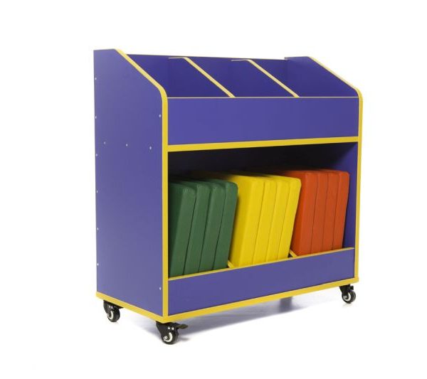 Book & Cushion Coloured Storage Unit