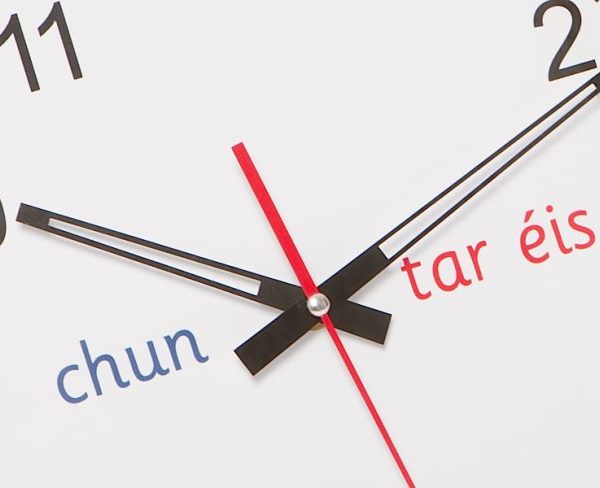 Large Irish Classroom Clock