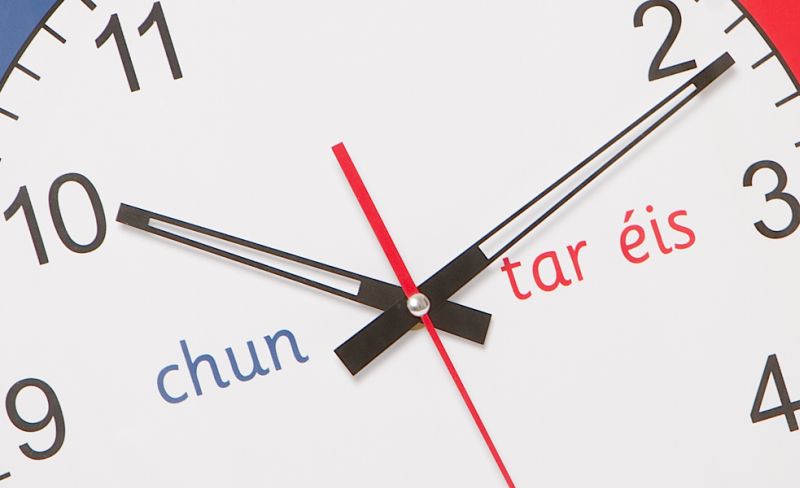Large Irish Classroom Clock