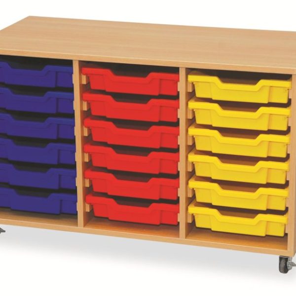 3 bay Tote Storage Unit