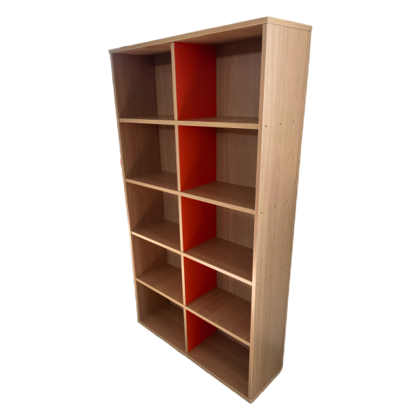 5 shelf bookcase with divide