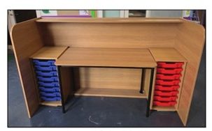 ASD Work Station - 6 foot Push In with Totes